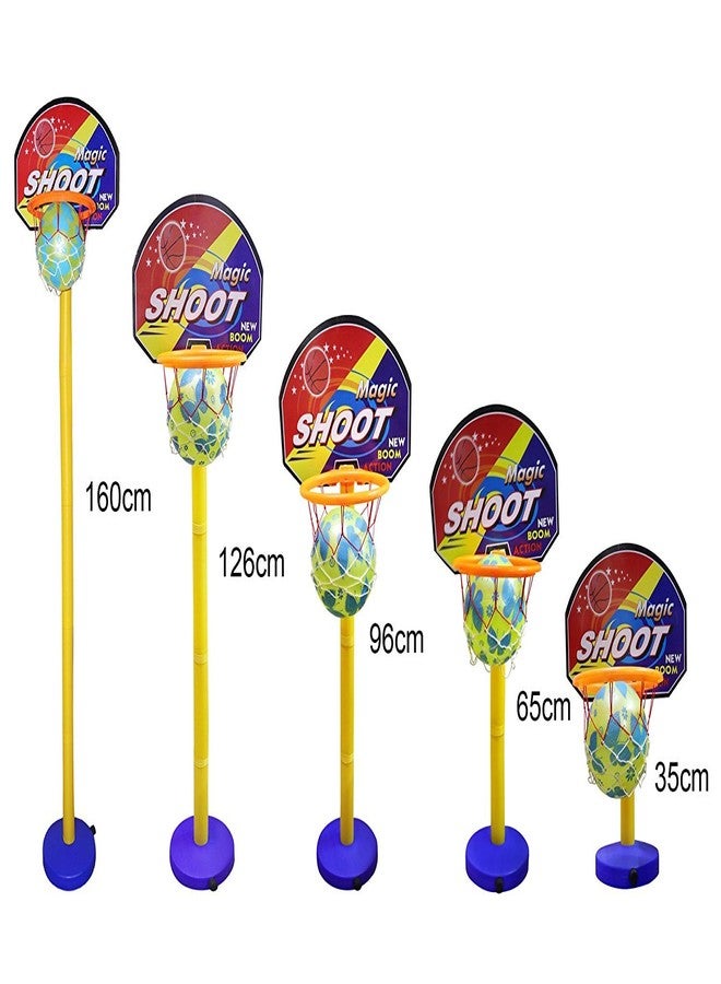 Raming Fox Kids Basketball Set with Adjustable Stand, 5 Height Levels from 56 to 178 cm, Indoor Outdoor Sports Toy with Ball - Image 3